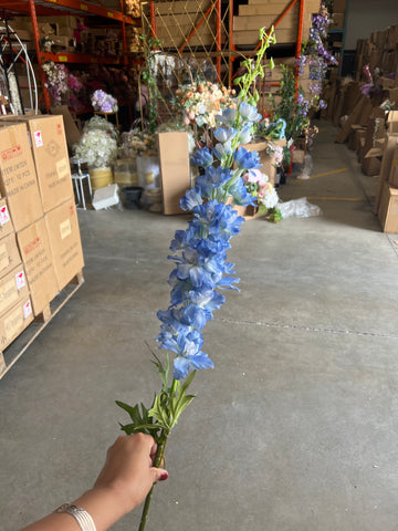 New Long Stem Artificial Silk flower Delphinium (Blue)