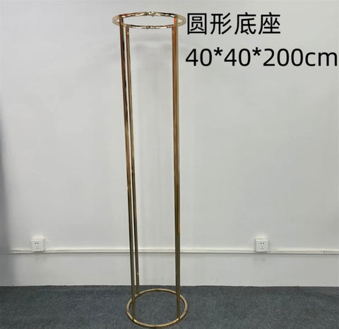 Chrome Round backdrop stand 6.5 feet tall booth column