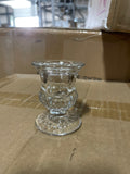 New 2.5” H Glass CANDLEHOLDER GLASS VASE candle holder for taper candles