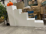 White wood stand Pillar 12x12x32"H plinth