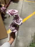 Lilac Curly edge Rose Spray 2 heads