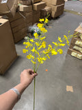 New Artificial Flower yellow Sudden Dancing Lady orchid silk flower