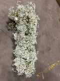 1 m (40” long) White baby’s breath Table Runner Artificial Arrangement