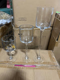 #Thin stem candleholder monet set of 3 wedding centerpiece glass vases