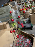 Small Pomegranate branch with leaf Artificial Fruit