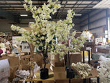 4.5 feet Cherry Blossom mini Tree in a pot Cream XDJ1328-45