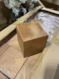 Brown Small Wood Box Vase Cube