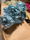 New 7 HEAD Jumbo Blue PEONIES PEONY BUNCH