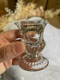 New 2.5” H Glass CANDLEHOLDER GLASS VASE candle holder for taper candles