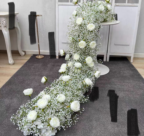 Baby breath White baby’s breath Table Runner Artificial Flower Arrangement French