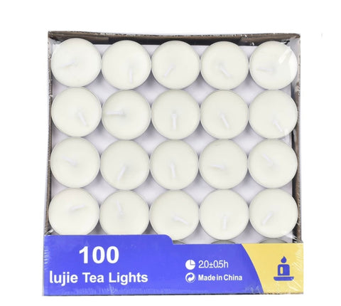 100x2hr white Votive White Candles