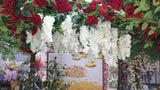 ARTIFICIAL FLOWER HANGING FLOWER LONG GARLAND WISTERIA pre-made