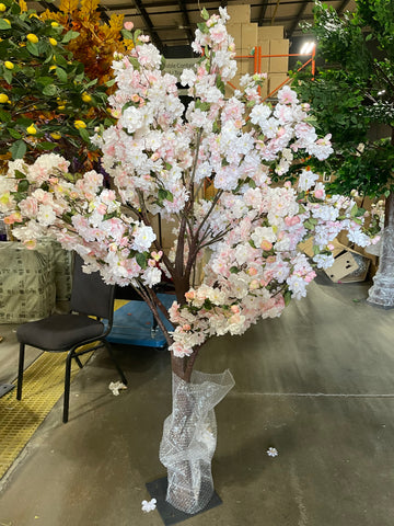 1.8 meter Tall Faux Cherry Blossom Tree with artificial flower pink XDTMB17-15