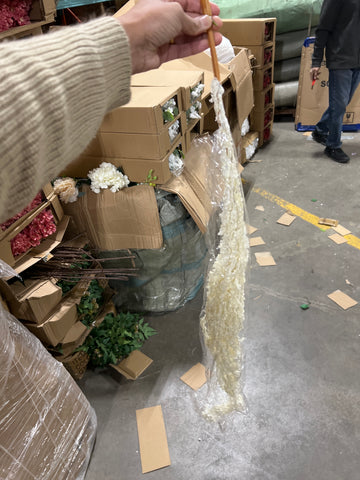 New Artificial White Hanging Amaranthus