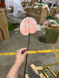 Mini pink Anthurium Laceleaf Tropical orchid Artificial Real Touch flower