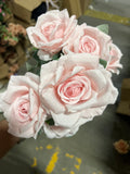 New Rose Pink 7 head Empress Roses Artificial Flower large sweet rose