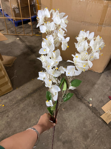 Bougainvillea White/Ivory wedding decoration silk fake flower