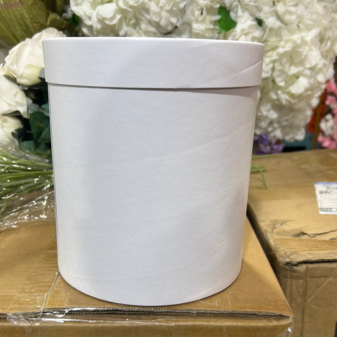 New 7.5” White gift favor Box round shower hat box cardboard