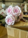 New Rose mixed Pink 7 head Empress Roses Artificial Flower large sweet rose