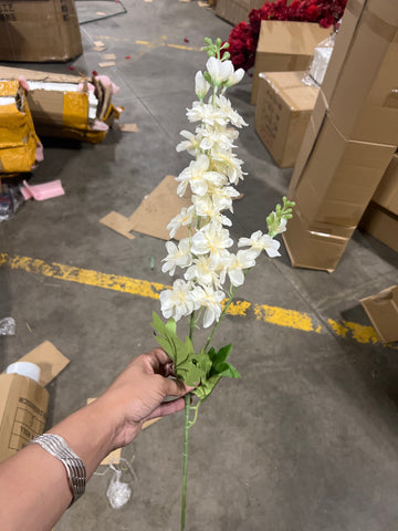 New Artificial Silk flower Delphinium (Champagne)