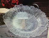 12.5" Acrylic Charger Plate Clear scallop starburst A1537-C reef