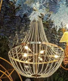 Basket Hanging Chandelier Decoration 40”H