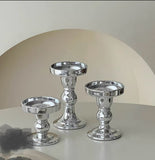 New Silver CANDLEHOLDER set of 3