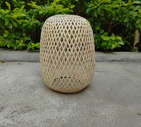 Wicker hanging Lantern 9.5”H