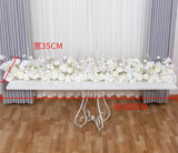 White 2 meter Table Runner Rose Hydrangea Arrangement red also available