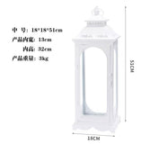 Medium metal White Lantern (M) 20”