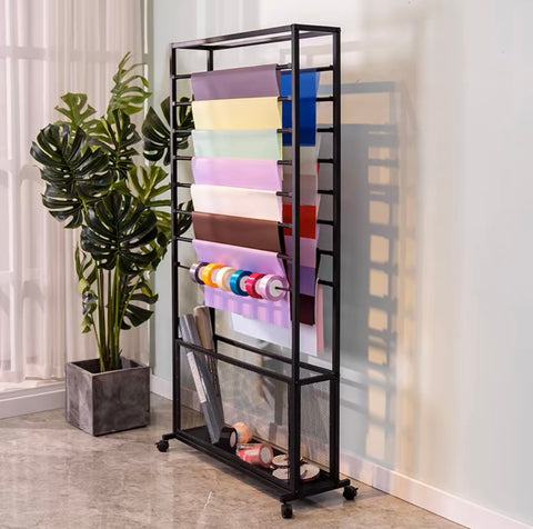 Black ribbon rack 1.7m stand metal