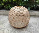 Wicker hanging Lantern 9.5”H