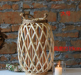 Wood Lantern (L) 15”H