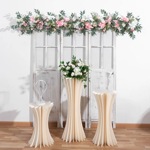 Pink 2 meter Table Runner Rose Hydrangea Arrangement