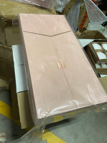 Pink cardboard box 23”H