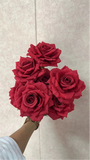 9 head Candy Rose bunch Red