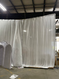 Cream color milk silk fabric backdrop Panel 20’x20’H