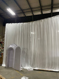 Cream color milk silk fabric backdrop Panel 20’x20’H