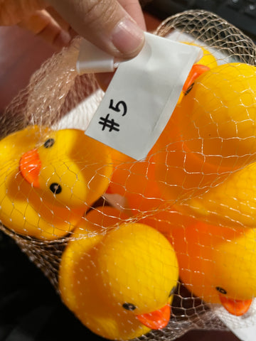 Rubber duckie bag of 6 toy size#5