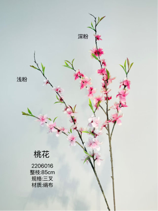 Artificial Peach Blossom Blush wedding decoration silk flower