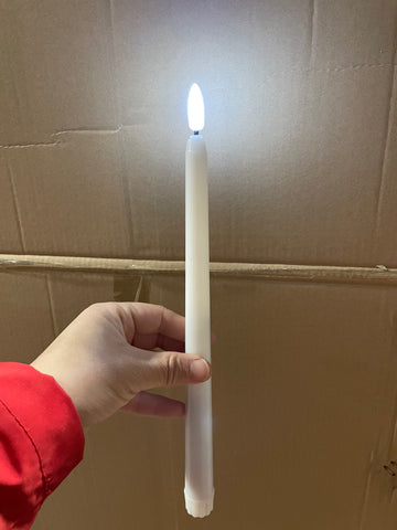 White light LED taper Candles wedding decor 10” long(without flame)