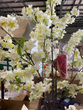 115CM Tall cream Cherry Blossom mini Tree in a pot