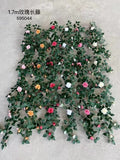 New 1.7m/5.5 feet Greenery garland with Dark Pink flowers