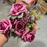 New Bulgaria Roses Artificial Flower (Hot Pink)