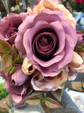 New fall color Purple Roses Artificial Flower R135