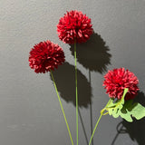 New dark red Pom Artificial Filler Flower