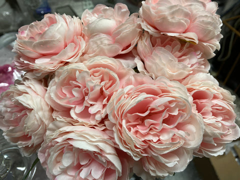 Small Pink puffy ROSE BUNCH